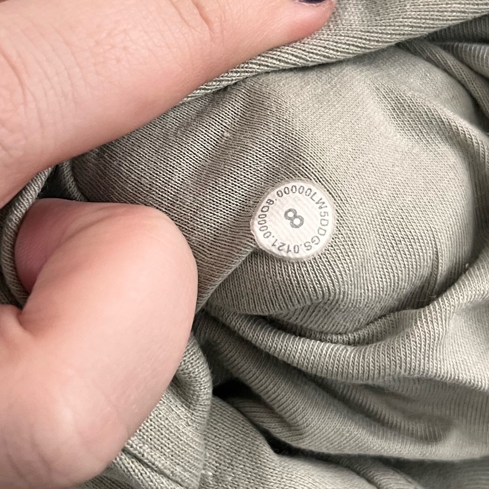 Lululemon Relaxed Fit French Terry Jogger Green Fern Size 8 - Picture 8 of 8